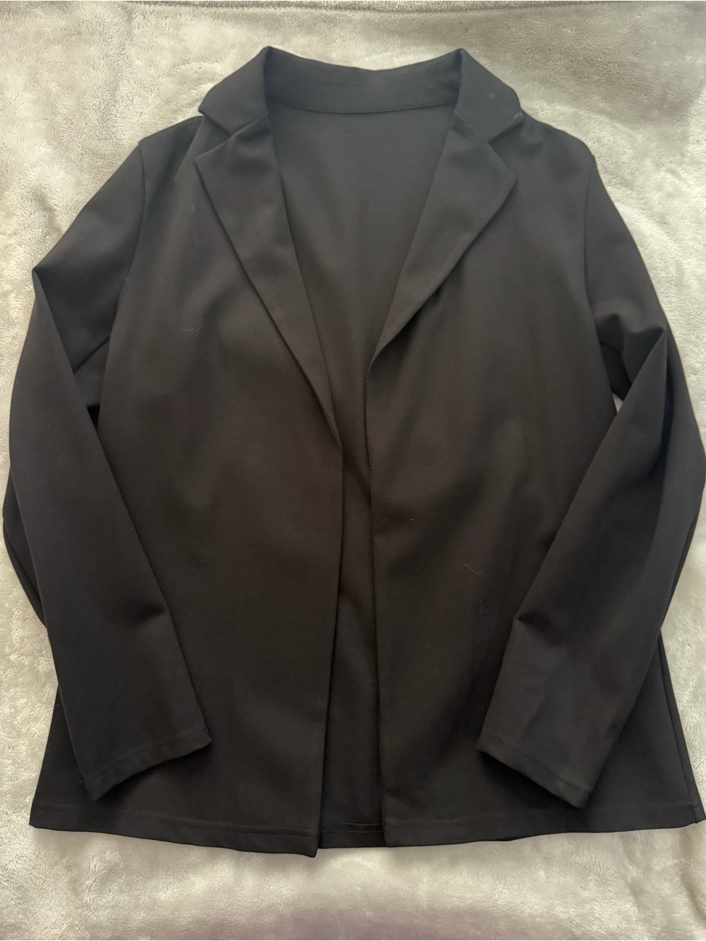 Classic Women's Black Open-Front Blazer